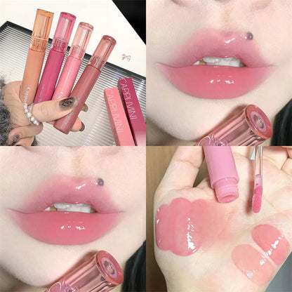 Clear Fruit Juice Lip Gloss Crystal Jelly Moisturizing Lips Oil Lasting No Sticky Sexy Lip Gloss Lipstick Makeups Lips Care