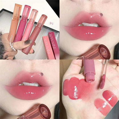 Clear Fruit Juice Lip Gloss Crystal Jelly Moisturizing Lips Oil Lasting No Sticky Sexy Lip Gloss Lipstick Makeups Lips Care